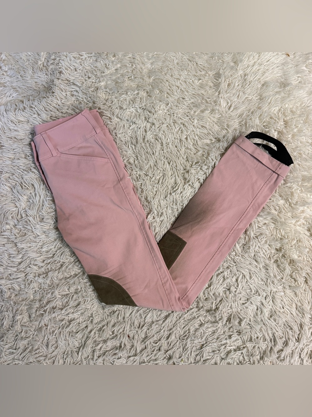 Child’s Size 16L Pink Tailored Sportsman Knee Patch Horseback Riding Jodphurs